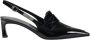 Iceberg Zwarte Lakleren Slingback met Puntige Neus en Mocassin Halslijn en Kitten Hak - Thumbnail 1
