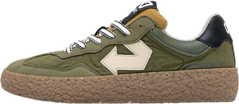 Id.eight groene sneaker met mosterd tong