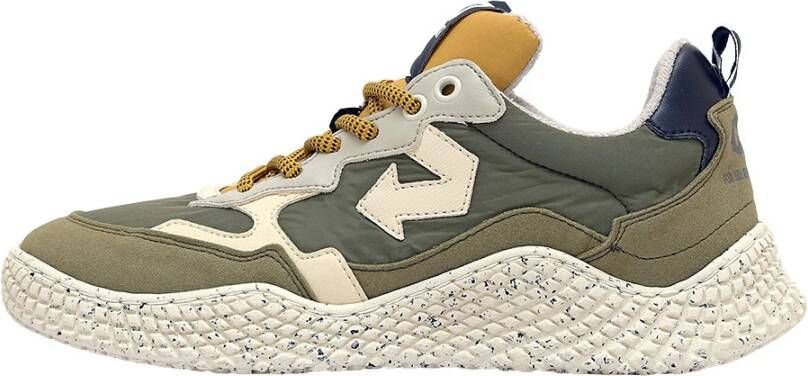 Id.eight Salie Groene Sneakers met Witte Details