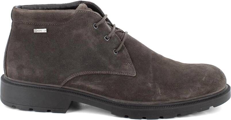 IGI&Co Bruine Gore-Tex Leren Enkellaarzen Brown Heren