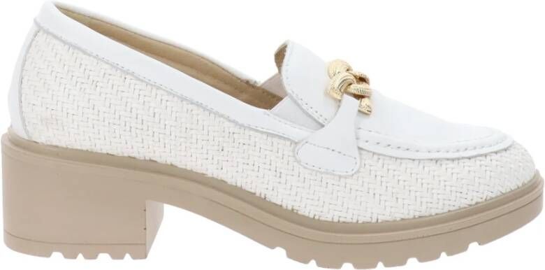 IGI&Co Leren en stoffen damesslippers White Dames