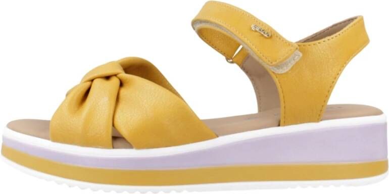 IGI&Co Stijlvolle Platte Sandalen voor Vrouwen Yellow Dames