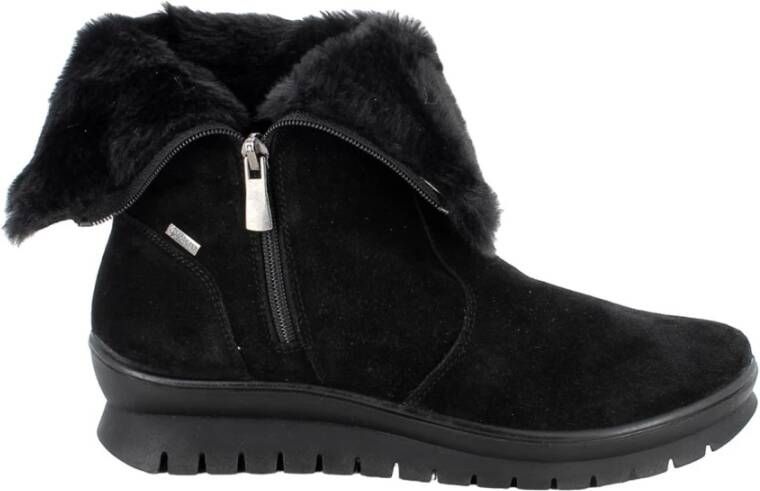 Igi&Co Zwarte Dames Goretex Suède Booties