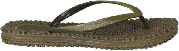 Ilse Jacobsen Hornbæk Ilse Jacobsen Cheerful01 teenslippers donkergroen-410 Groen Dames