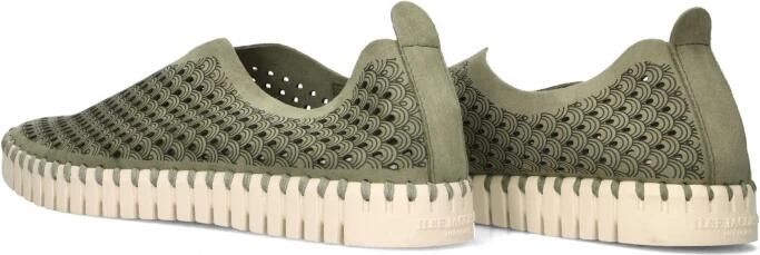 Ilse Jacobsen Instappers Dames Instapschoenen Damesschoenen Canvas Tulip 3275 Groen - Foto 9