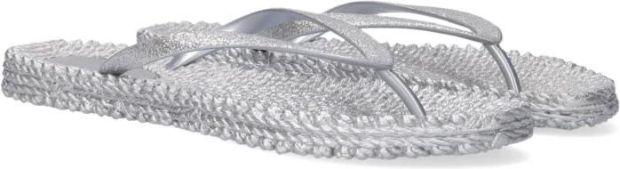 Ilse Jacobsen Hornbæk Glitter flip-flop in gewaad-geweven blik Grijs Dames - Foto 11