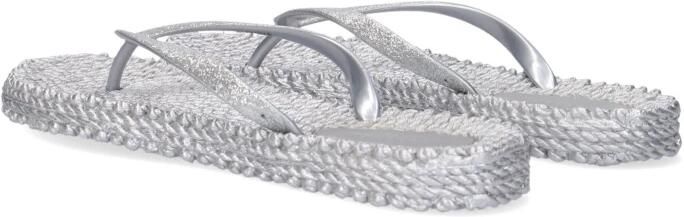 Ilse Jacobsen Hornbæk Glitter flip-flop in gewaad-geweven blik Grijs Dames - Foto 10