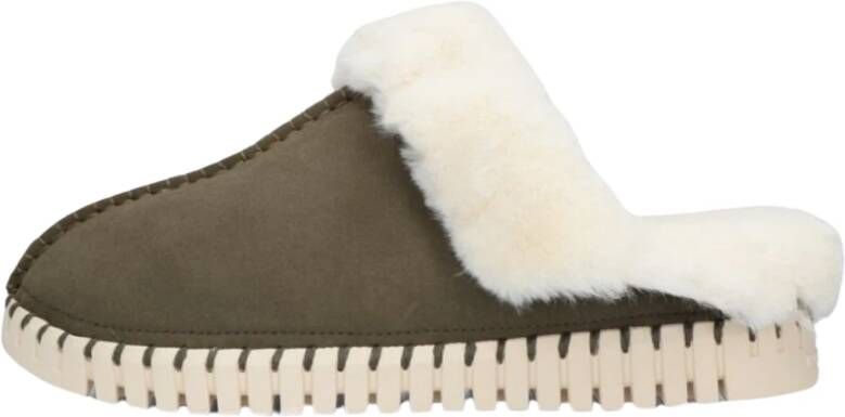 ILSE JACOBSEN Pantoffels Dames Tulip3871 Maat: 37 Materiaal: Suèdelook Kleur: Groen - Foto 3