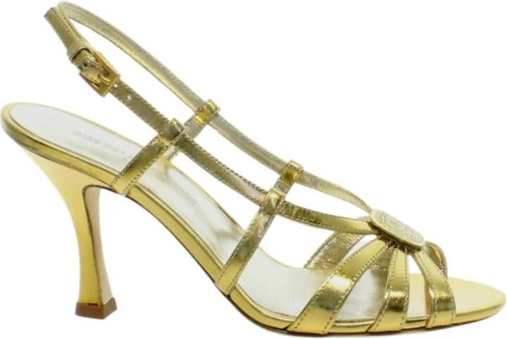 Ines De La Fressange Paris Gouden Blad Strappy Sandaal Yellow Dames