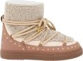 Inuikii Handgemaakte Waterdichte Krullende Rock Laarzen Beige Dames - Beige