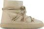INUIKII Enkellaarsjes Dames Outdoor Snowboots Damesschoenen Leer Full Leather Beige - Thumbnail 3