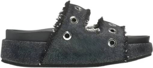Inuikii Denim Studs Sandalen met Plateau