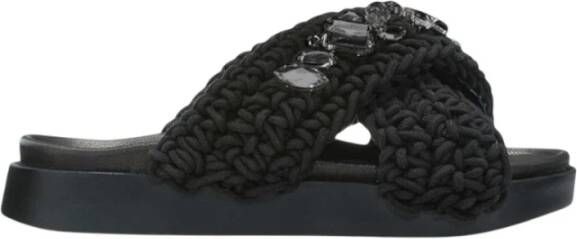 Inuikii Geweven Stenen Sandalen Black Dames - Foto 2