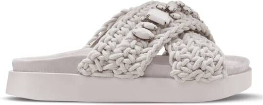 Inuikii Grijze Geweven Stenen Sandalen