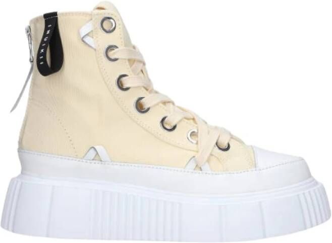 Inuikii High Matilda Canvas Sneakers Beige Dames