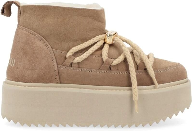 INUIKII Winterlaarzen Classic Low Platform in beige