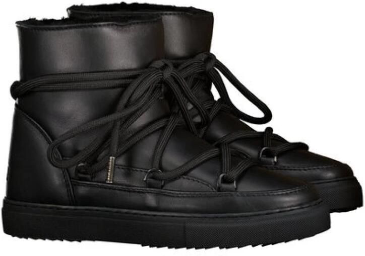 INUIKII Vachtlaarzen Dames Full Leather Leer Zwart - Foto 5