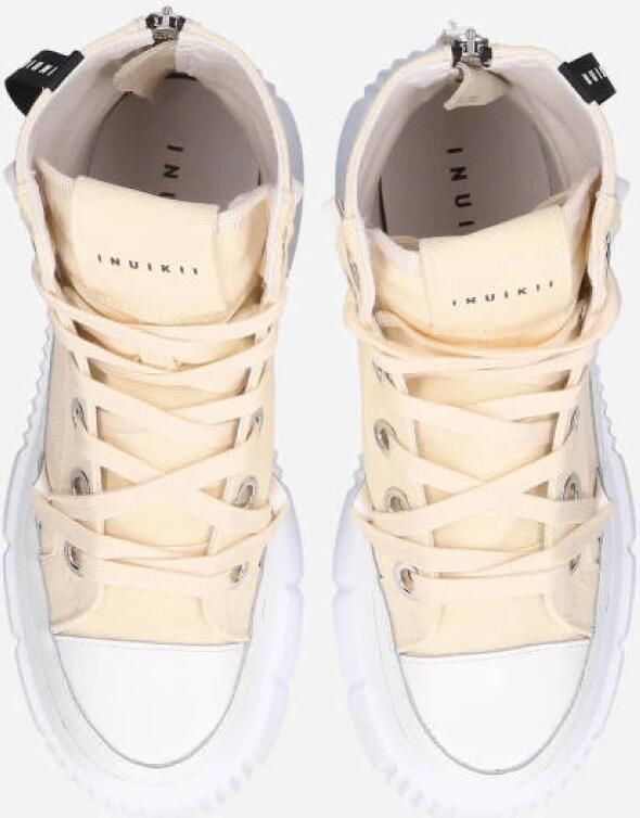 Inuikii High Matilda Canvas Sneakers Beige Dames - Foto 4