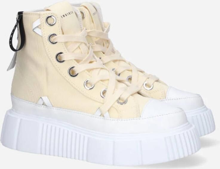 Inuikii High Matilda Canvas Sneakers Beige Dames - Foto 5