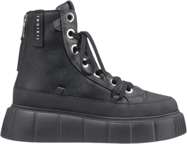 INUIKII Winterlaarzen Leather Matilda in zwart