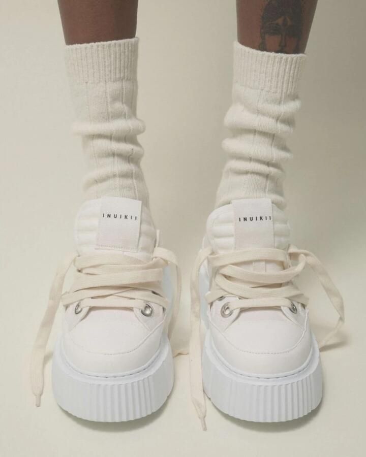 INUIKII Low-Top Sneakers MATILDA CANVAS LOW in crème