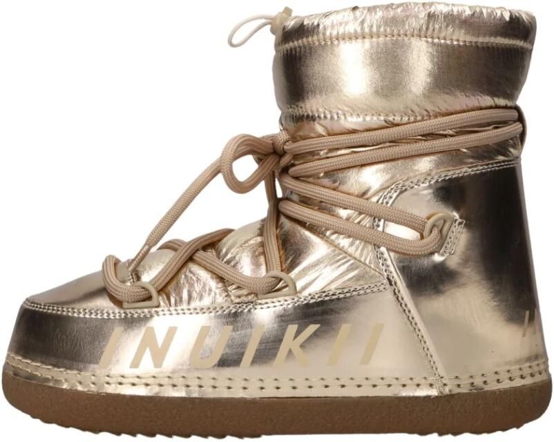 INUIKII Vachtlaarzen Dames Mountain Metallic Textiel Goudkleurig - Foto 4