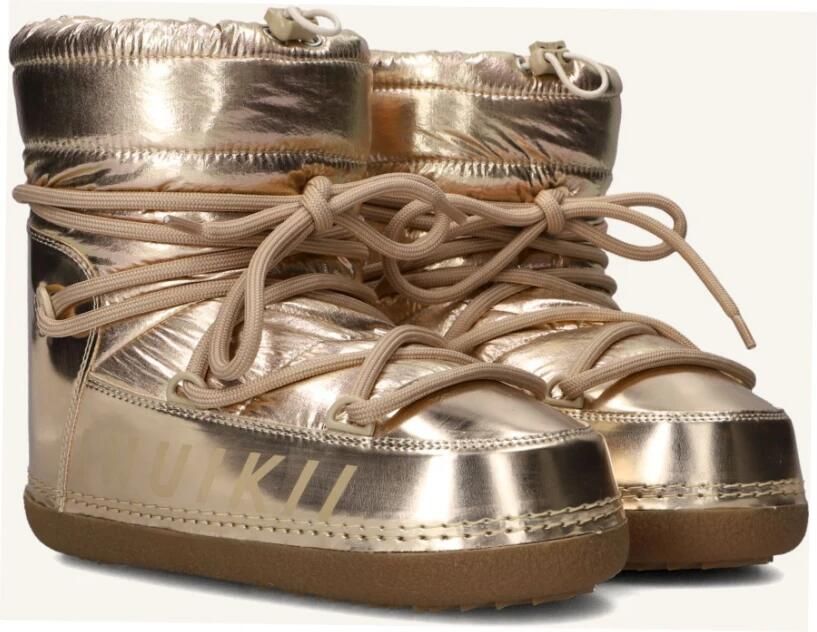 INUIKII Vachtlaarzen Dames Mountain Metallic Textiel Goudkleurig - Foto 5