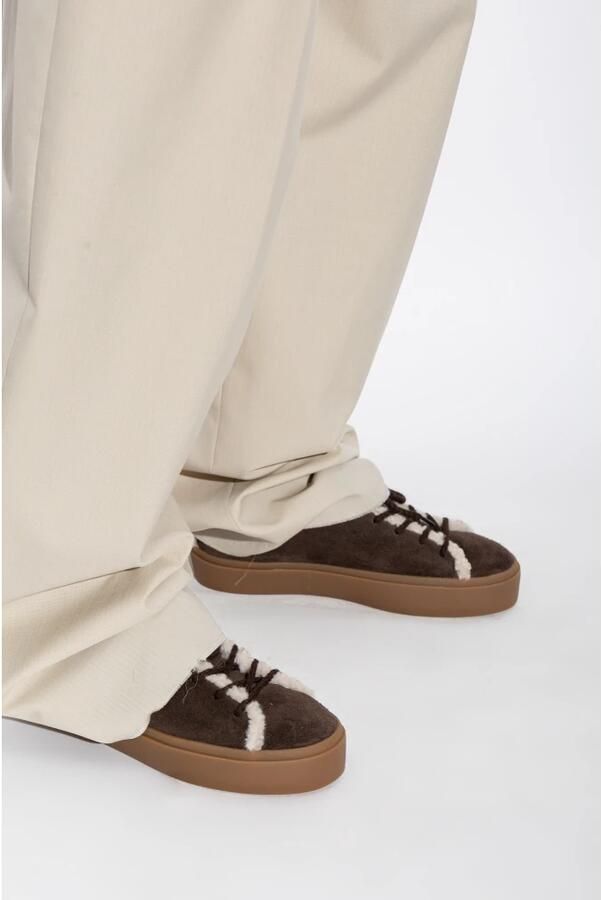 Inuikii Women's Shearling Low Sneakers beige bruin - Foto 2