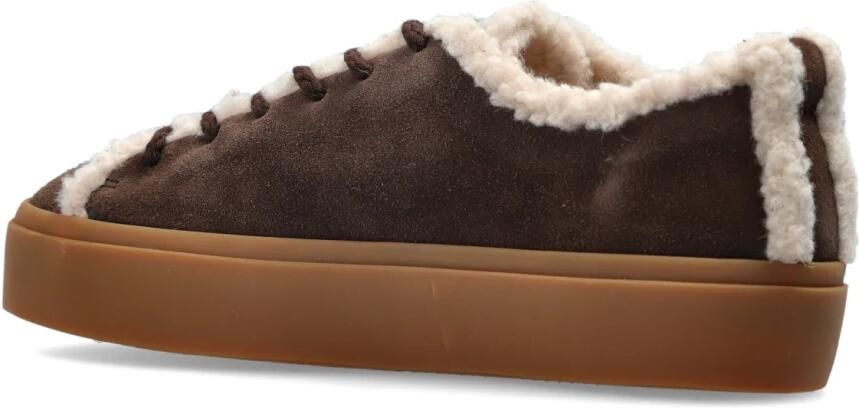 Inuikii Women's Shearling Low Sneakers beige bruin - Foto 4