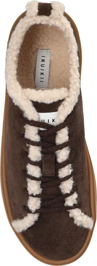 Inuikii Women's Shearling Low Sneakers beige bruin - Foto 6