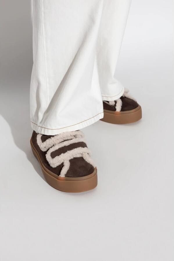 INUIKII Instappers Dames Shearling Low Velcro Textiel Bruin - Foto 11