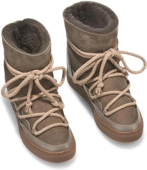 Inuikii Taupe Leren Sleehaklaars - Foto 2