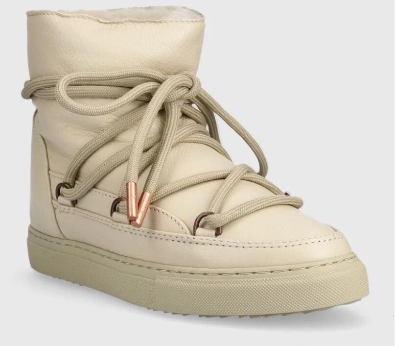 INUIKII Vachtlaarzen Dames Full Leather Leer Creme - Foto 7