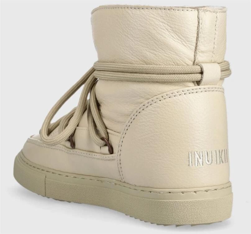 INUIKII Vachtlaarzen Dames Full Leather Leer Creme - Foto 2