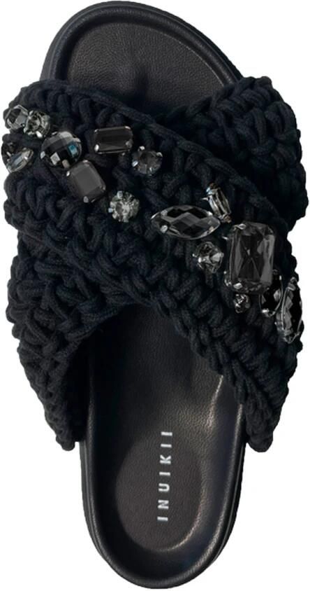 Inuikii Geweven Stenen Sandalen Black Dames