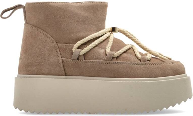 Inuikii Klassieke Lage Platform Sneakers Schoenen Beige Dames