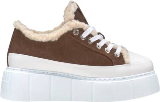 Inuikii Krullend Bruine Stijlvolle Winterlaarzen