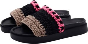 Inuikii Roze Gebreide Sliders Roze Dames