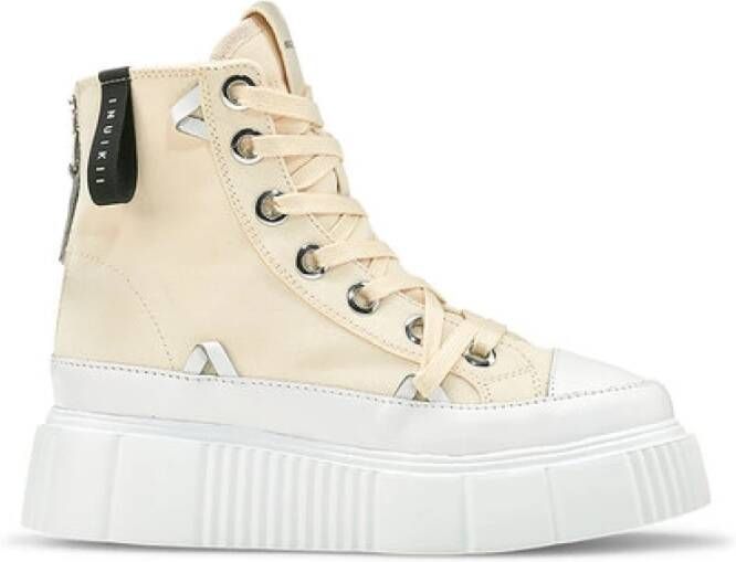 Inuikii High Matilda Canvas Sneakers Beige Dames - Foto 1