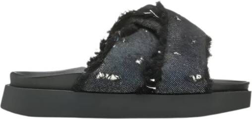 Inuikii Soft Crossed Jeans Zwarte Slippers