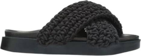 Inuikii Stijlvolle Geweven Zomersandalen Black Dames