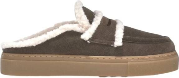 Inuikii Wollen Muiltje in Donkerbruin