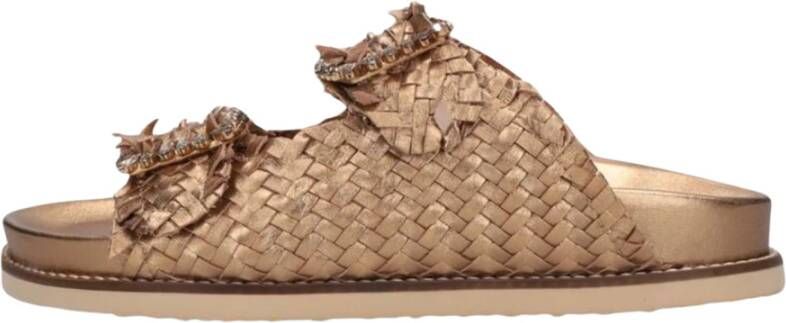 Inuovo Bronzen Sandalen Model 395010 Brown Dames