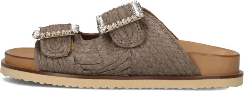 Inuovo Bruine Zomer Slippers Stijlvol Model