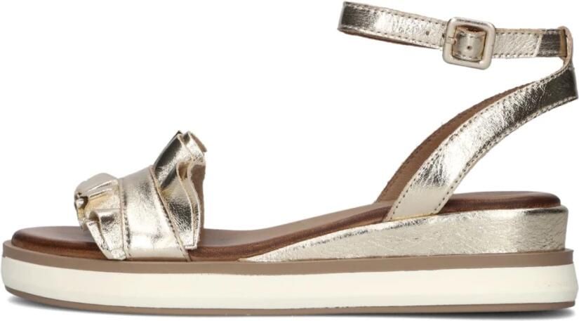 Inuovo 113061 Sandalen Met Sleehak Dames Goud - Foto 3