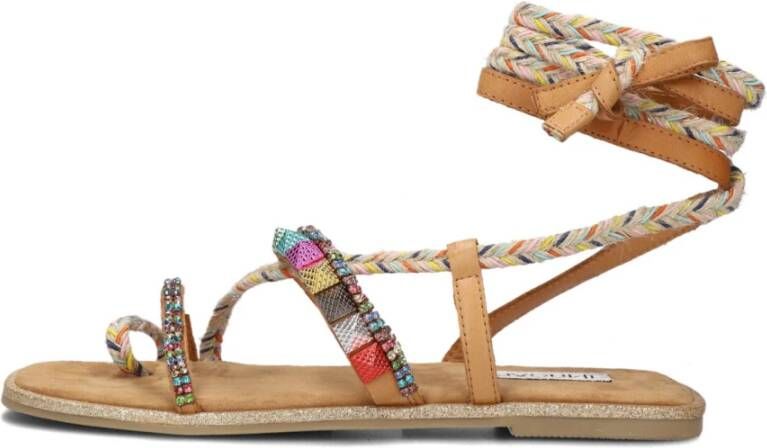 Inuovo Kleurrijke Sandalen met Zelfstrik Multicolor Dames