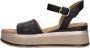 Inuovo Zwarte Leren Sandalen met Gouden Gesp Black Dames - Thumbnail 3