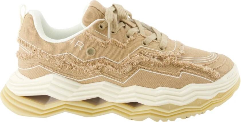 IRO Beige Canvas Wave Sneakers