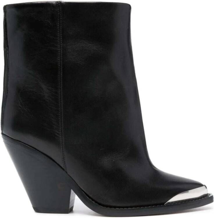 Isabel marant Architecturale Leren Laarzen Black Dames