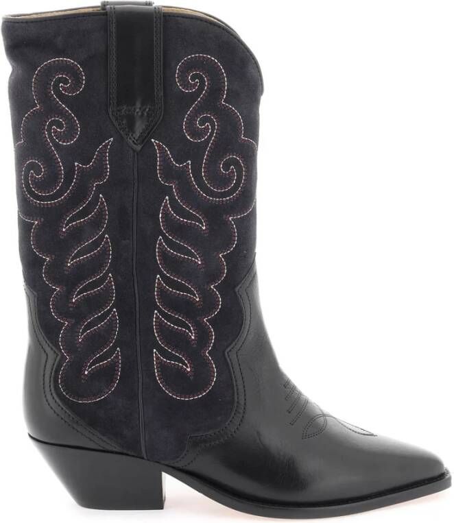 Isabel marant Bicolour Western-geïnspireerde Geborduurde Laarzen Black Dames